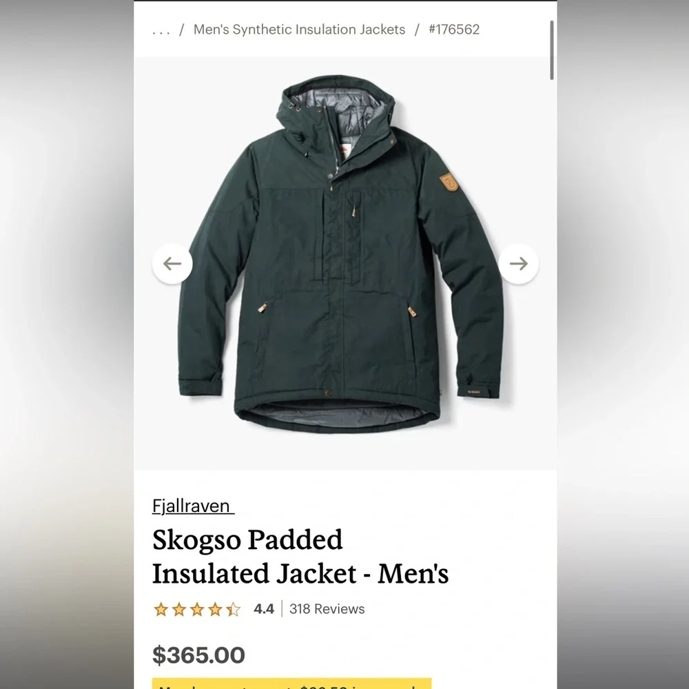 Fjallraven Men's Dark Navy Skogso Padded Insulated Jacket - Picture 7 of 7